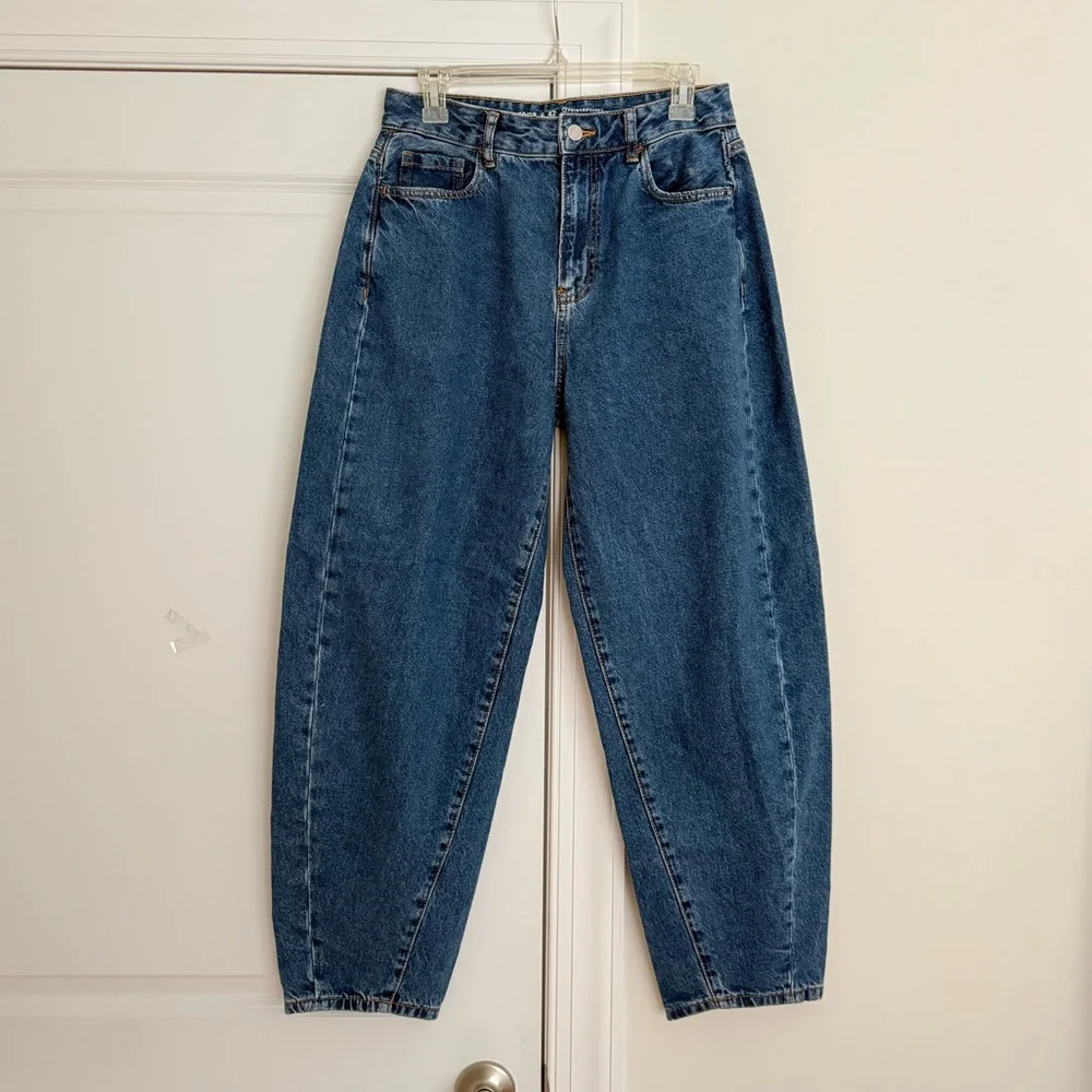 Primark Dark Blue Women's Barrel Cut Jeans - Picture 8 of 8
